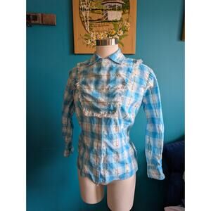 Women's vintage Prior Denver Pearl Snap Western shirt Cowgirl rodeo